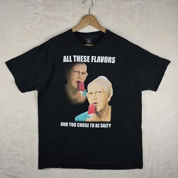 Walnut & 39th All These Flavors and You Choose To Be Salty Mens Shirt XL Funny - Picture 2 of 8